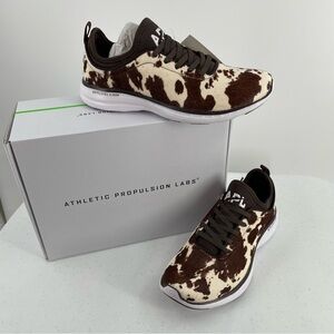 NIB APL Athletic Propulsion Labs Iconic Phantom Cow Print Calf Hair Sneakers